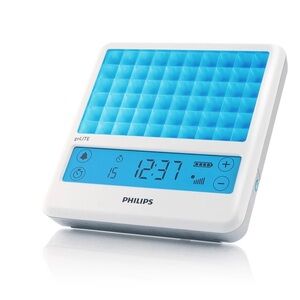 Philips White and Blue Light Therapy Wake-Up Alarm